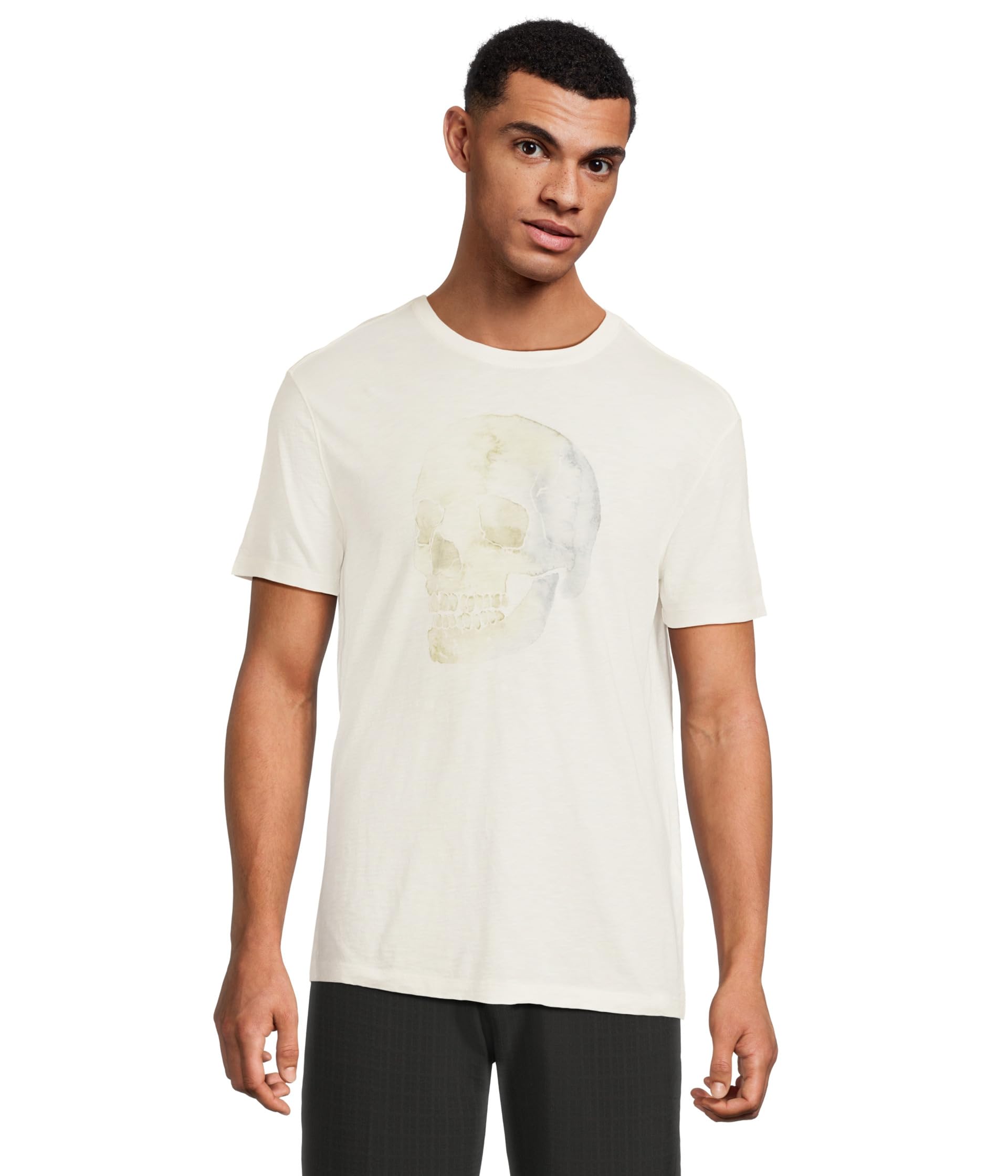 

Футболка John Varvatos Watercolor Skull Tee KG6917S25, белый