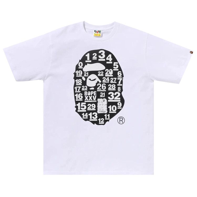 

Футболка BAPE A Bathing Ape 32nd Anniversary Big Ape Head Tee, White