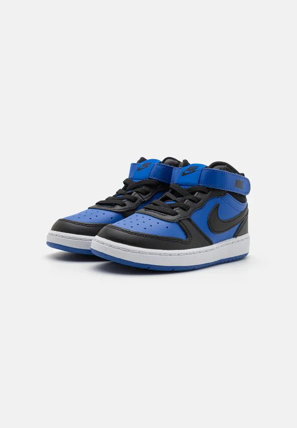 Кроссовки court borough mid 2 hightop Nike Sportswear, Game Royal/Black/White — фото 2