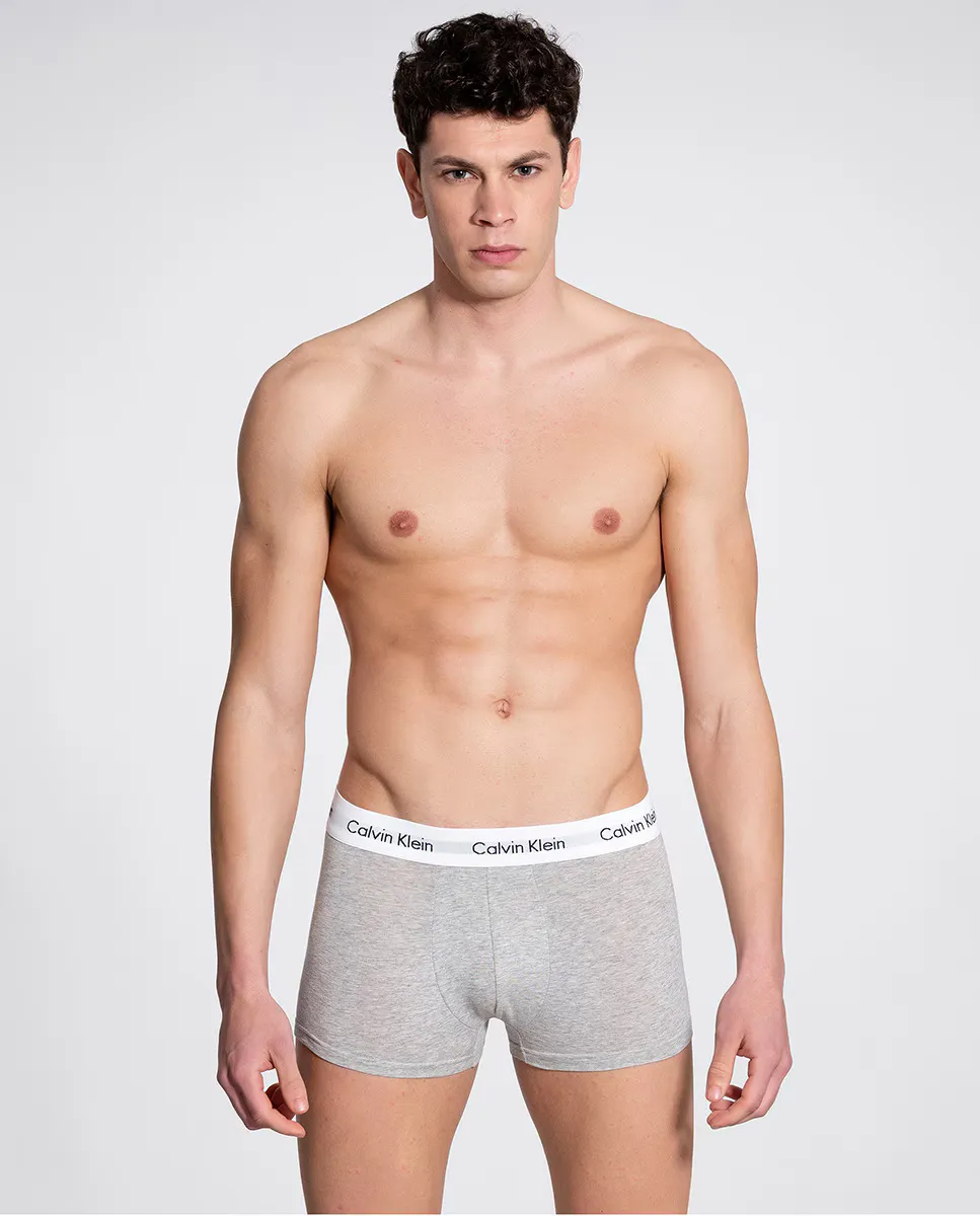 

Набор из 3 боксеров с низкой посадкой - Cotton Stretch Calvin Klein, светло-серый
