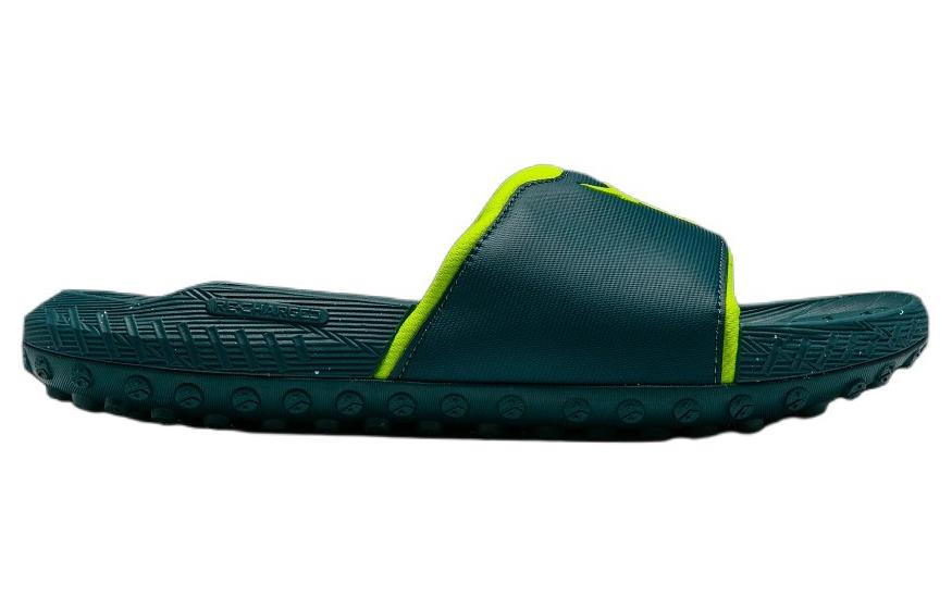 Under Armour Слайдеры унисекс черно-зеленые, цвет Black Green — фото 2