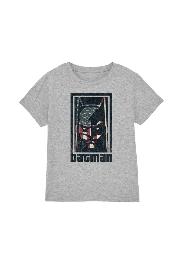 Футболка Cotton Soul Batman American Batman Print, цвет меланжевый светло-серый