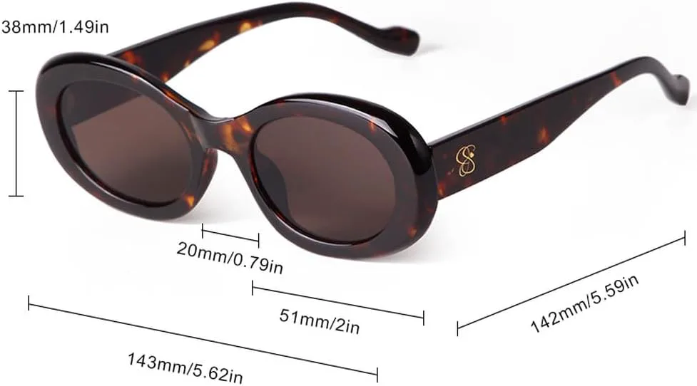 

LVTFCO Модные солнцезащитные очки в овальной оправе с черепаховым рисунком, черные, женские, круглые, винтажная оправа с заклепками, мужские и женские, UV400, C3