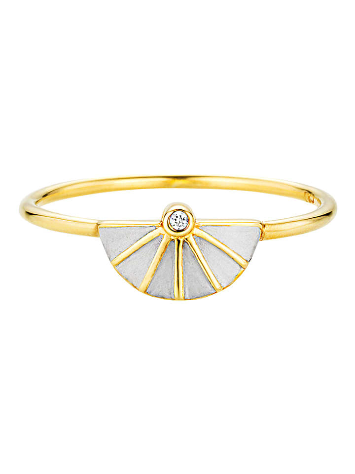 

Позолоченное кольцо с драгоценным камнем Caï