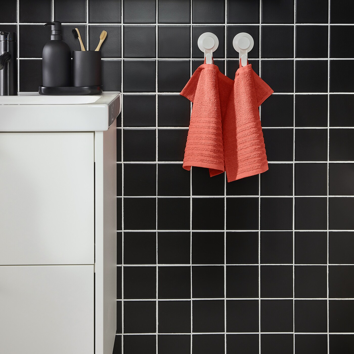 Мочалка Ikea Vågsjön, 30х30 см, оранжево-красный — фото 4