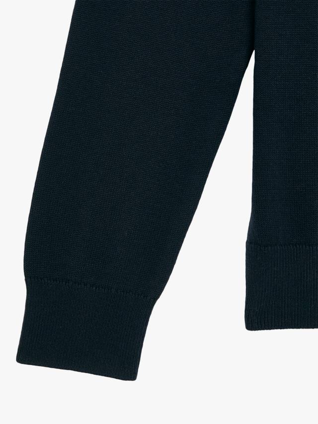 Детский хлопковый джемпер свободного кроя с круглым вырезом Lyle & Scott, Dark Navy — фото 3