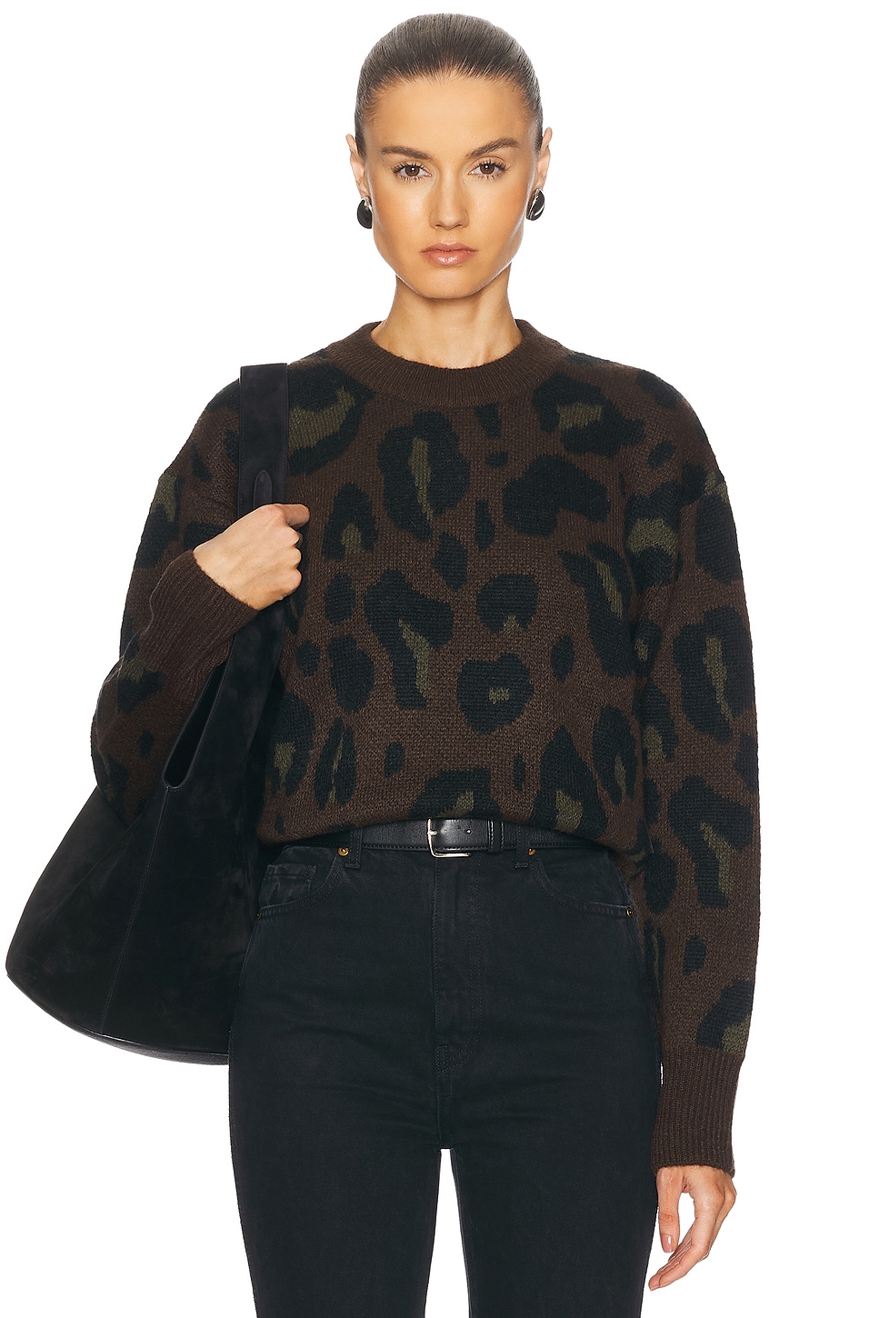 

Мертон Свитер Carhartt WIP, цвет Camo Leo Jacquard & Tamarind