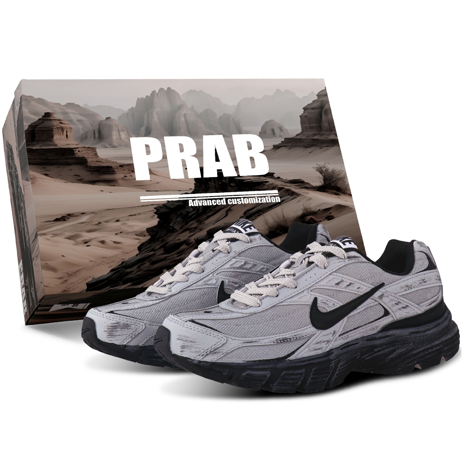 

Кроссовки Initiator Abrasion Resistant Height Increasing Low top Casual City Commute Running Shoes Unisex Premium Gray Nike, серый