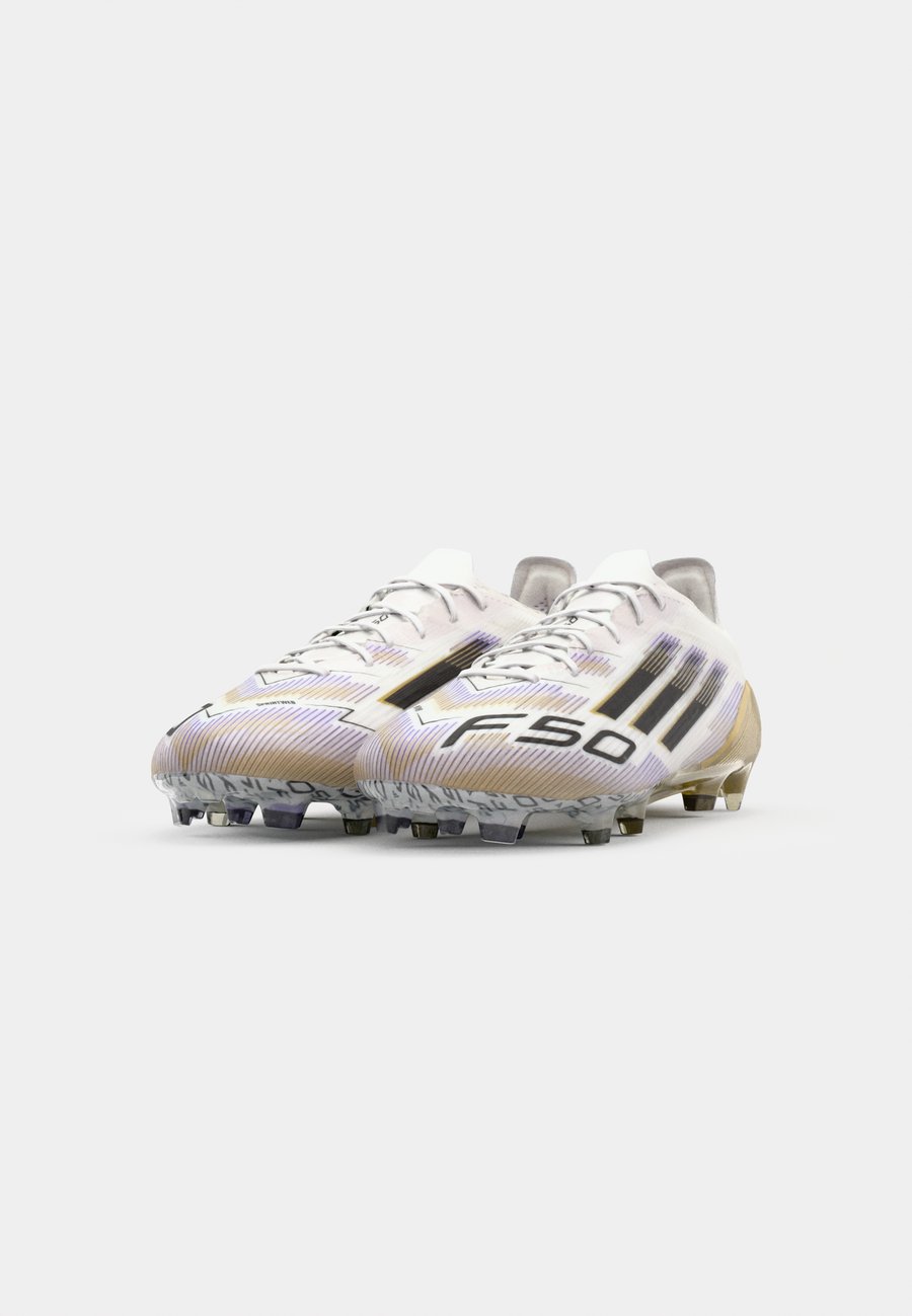 Кроссовки Adidas Performance F50 ELITE FIRM GROUND FOOTBALL BOOTS, Footwear White/Core Black/Gold Metallic/White — фото 4