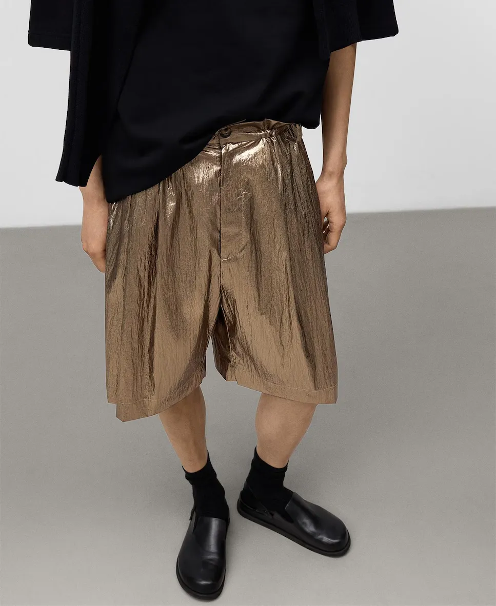 

Бермуды мужские металлизированные relaxed fit Adolfo Dominguez, цвет Caldero