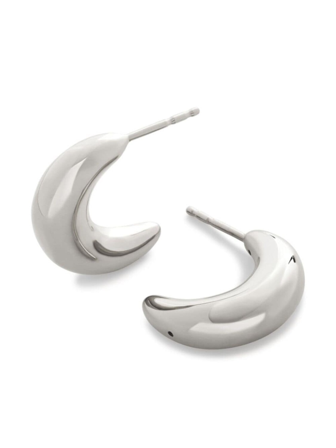 

Серьги-кольца Crescent Moon среднего размера Monica Vinader, серебряный