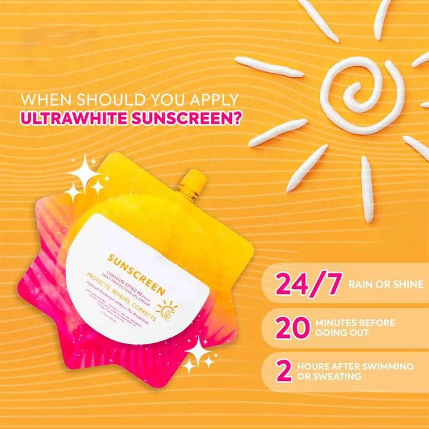Солнцезащитный гель SPF 50 для лица, 50 мл Générique — фото 4