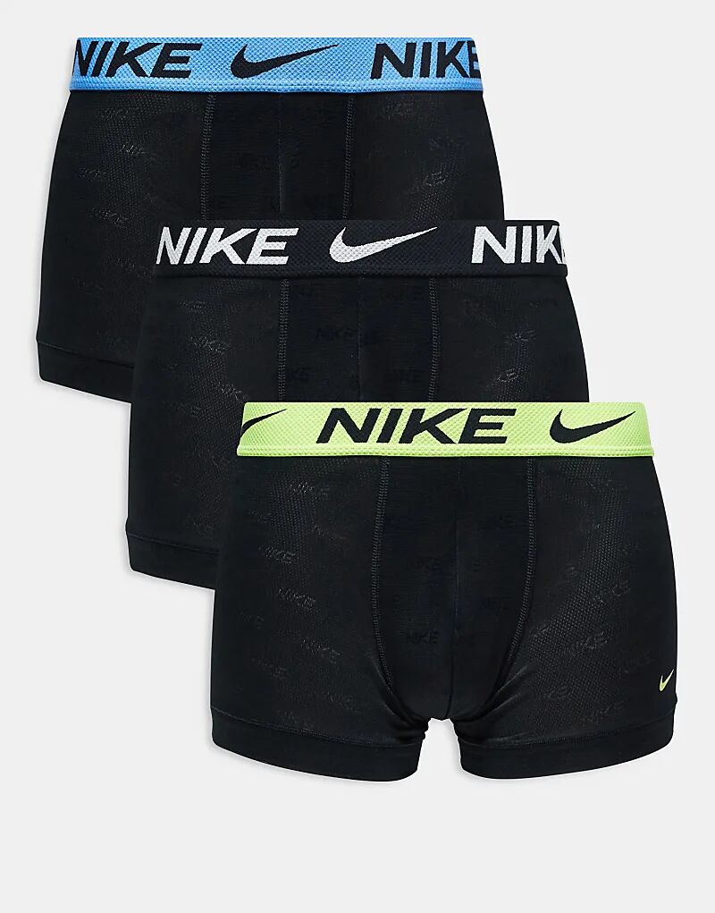 

Комплект из 3 спортивных трусов Nike Elite Breathe черного цвета с повторяющимся логотипом