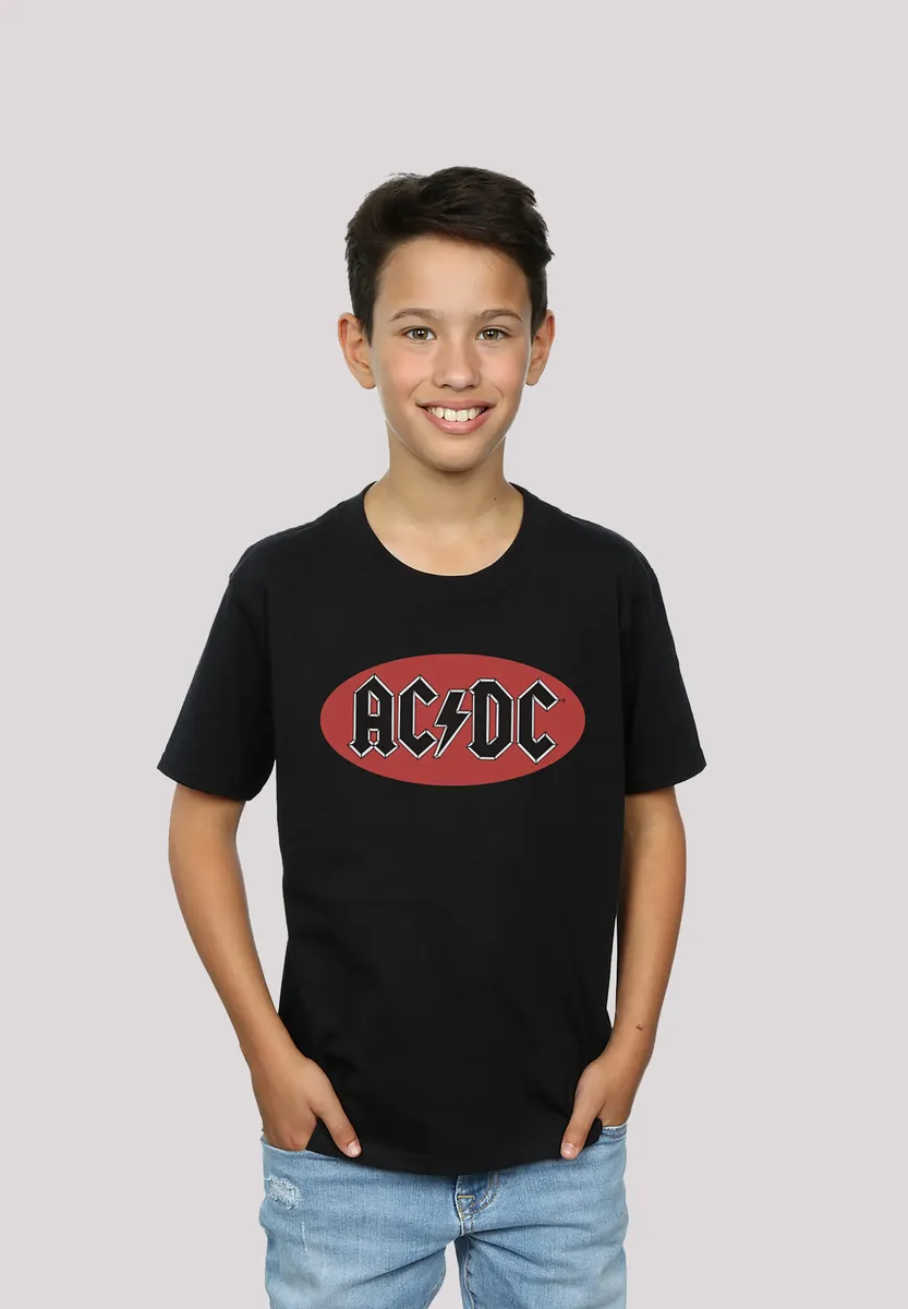 

Футболка F4NT4STIC "ACDC Red Circle Logo для детей и мужчин", принт, черный