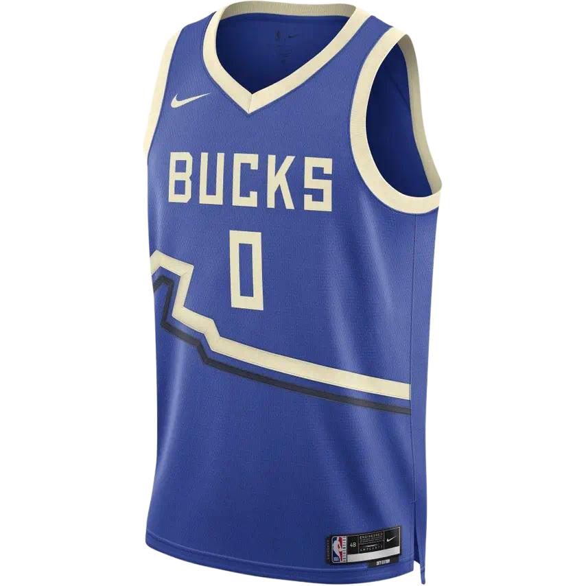 

Футболка мужская Damian Lillard Milwaukee Bucks 2024/25 City Edition Dri-FIT NBA Swingman Nike, синий