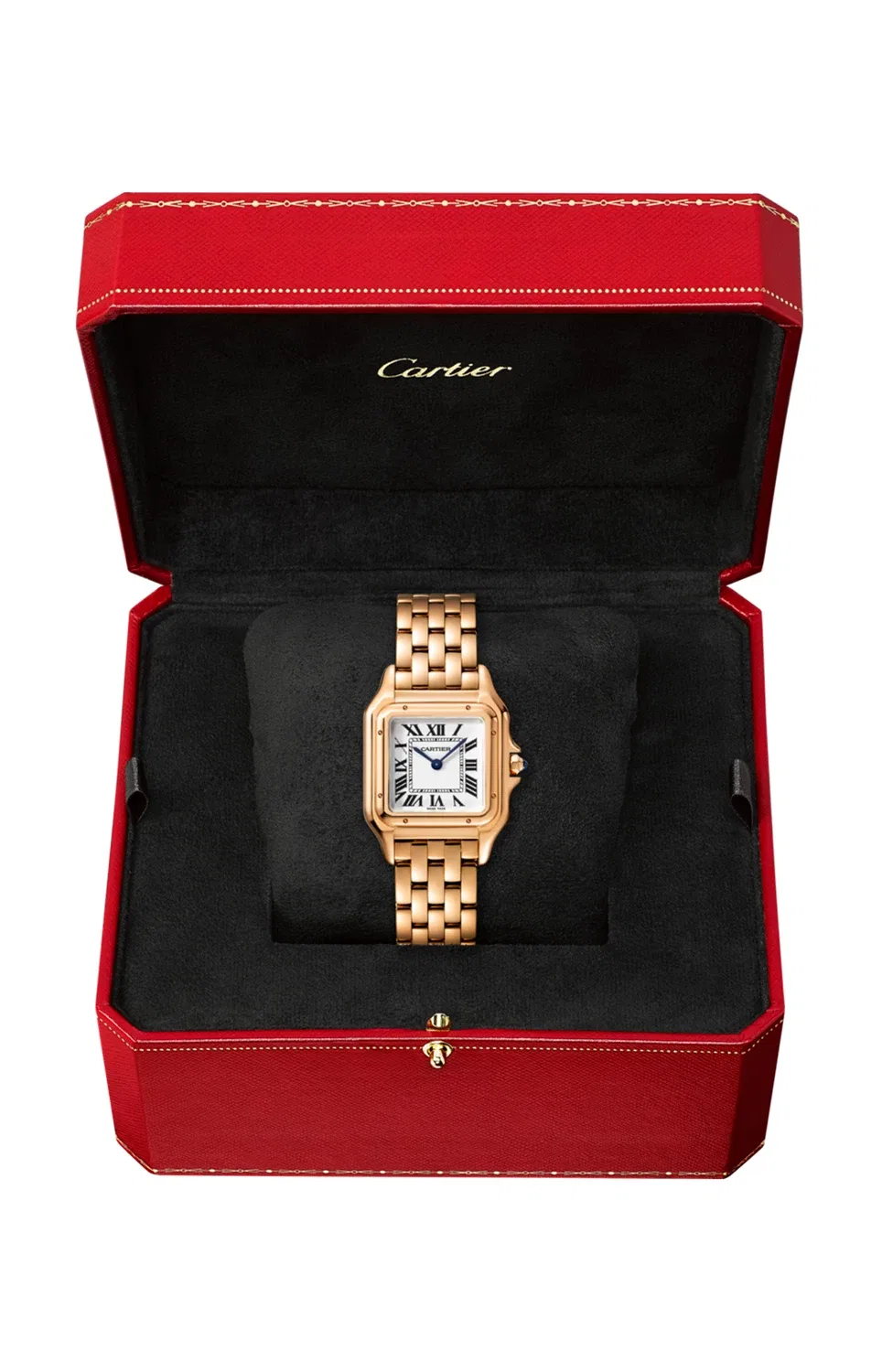 Часы Panthère de CARTIER, средняя модель, розовое золото - WGPN0007, золотой — фото 2