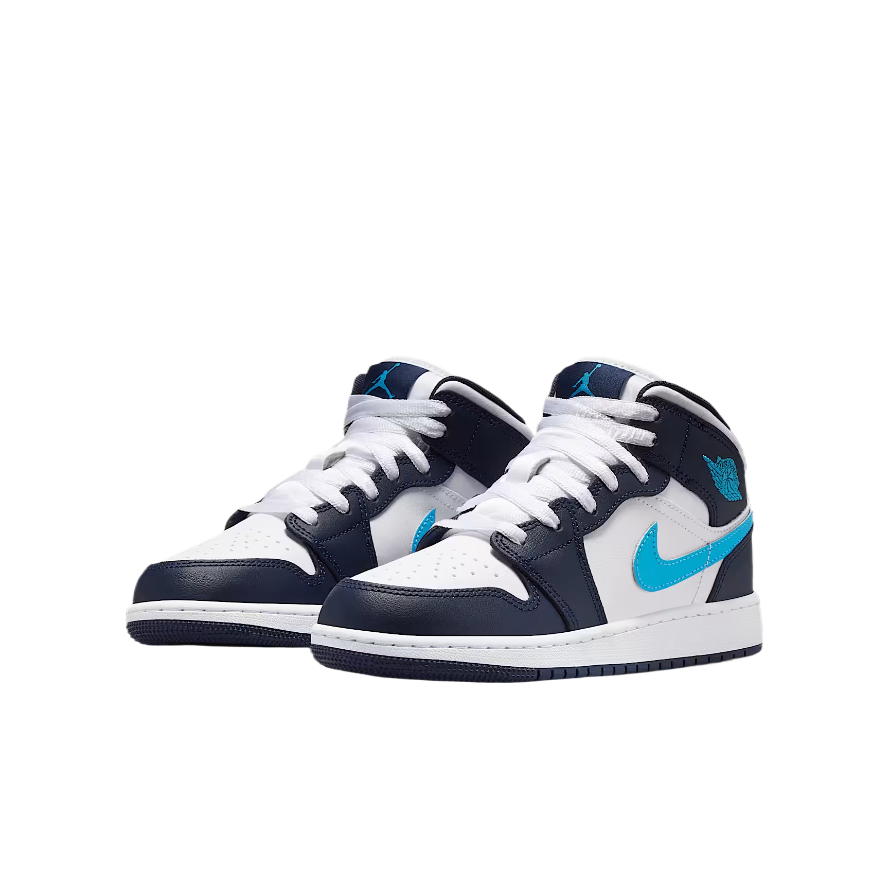 Support Mid top Детские баскетбольные кроссовки для подростков Jordan, obsidian color/белый/темно белый синий — фото 4