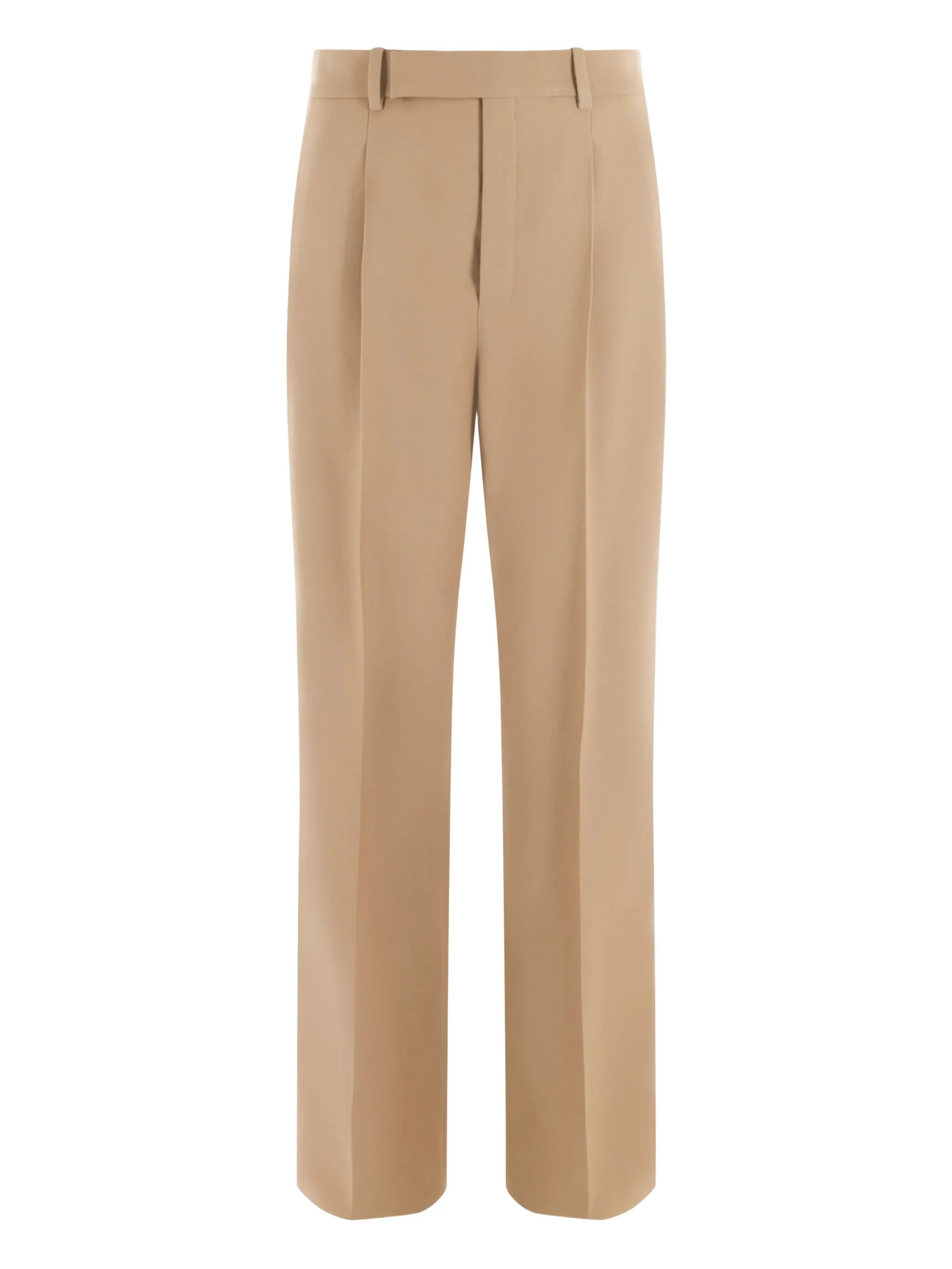 

Брюки строгого кроя с завышенной талией Saint Laurent, бежевый