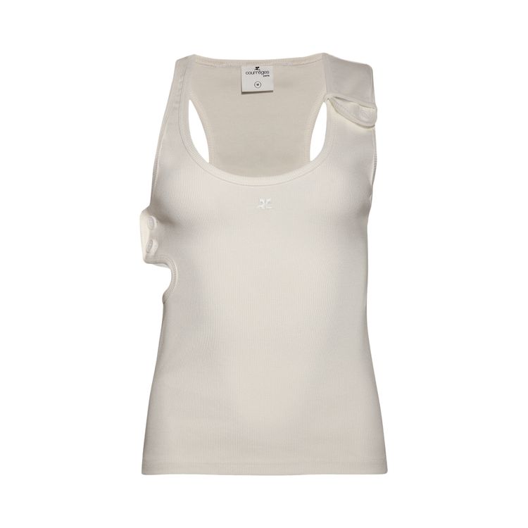 

Топ Courrèges 90s Ribbed Tank Top 'Heritage White', белый