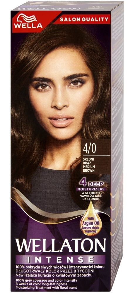 

Краска для волос Wella Wellaton 4/0 Średni Brąz, 1 шт