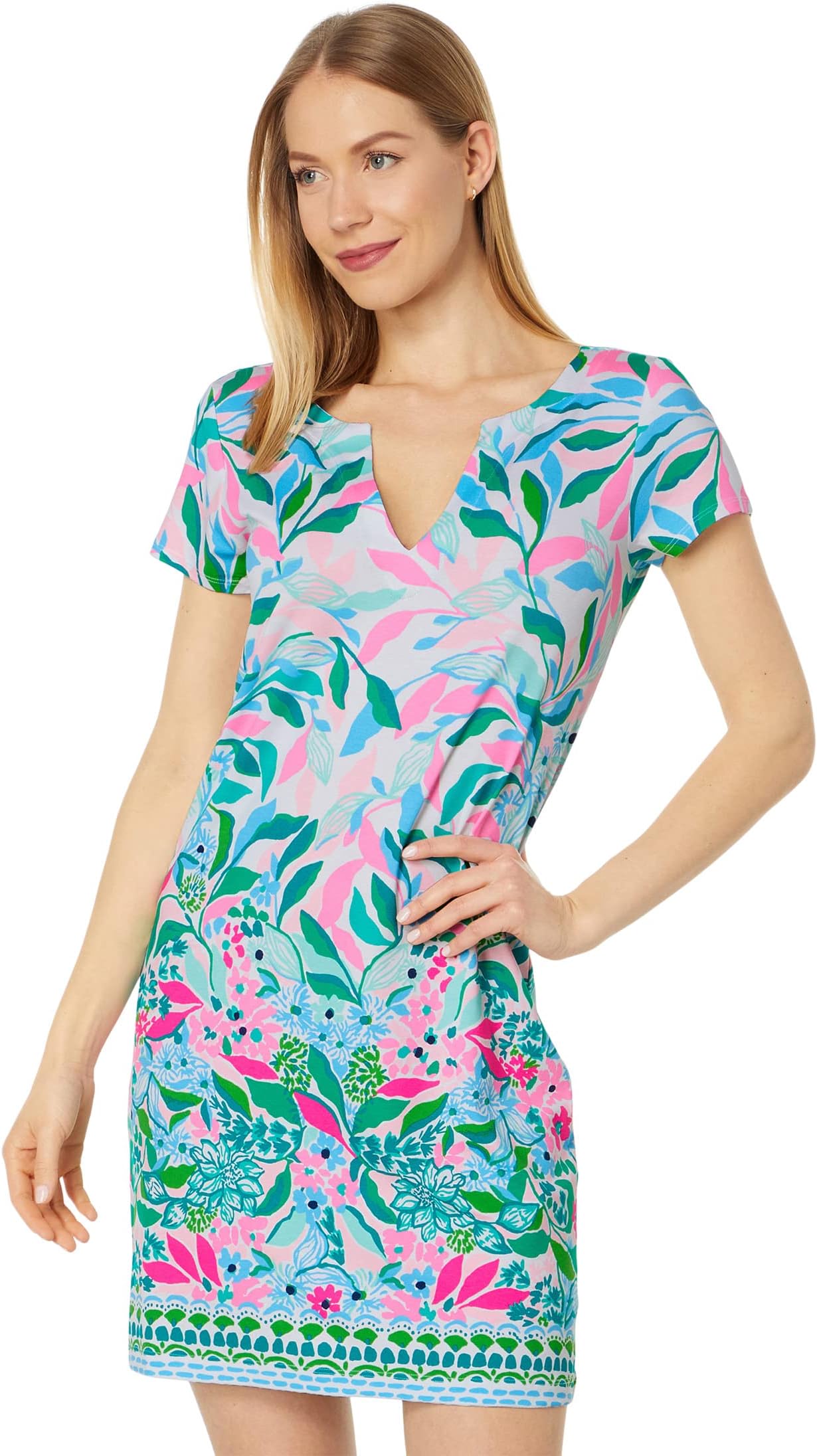 

Платье Lilly Pulitzer UPF 50+ Sophiletta Dress, цвет Water Lilly Green Leaf Me In Paradise