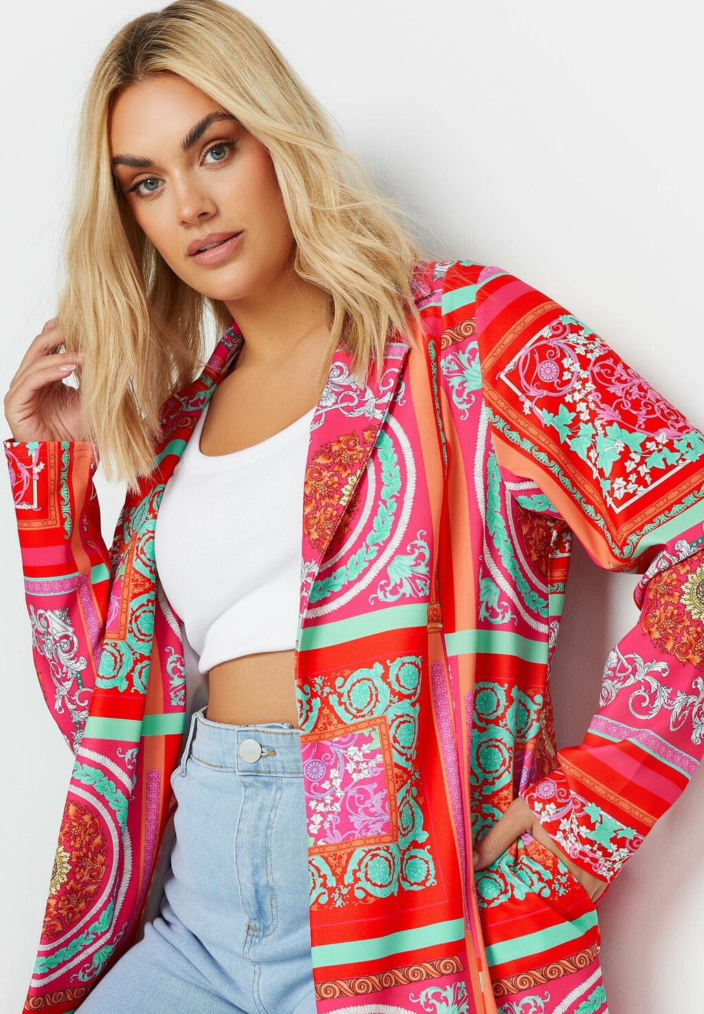

Короткое пальто Tile Yours Clothing, розовое