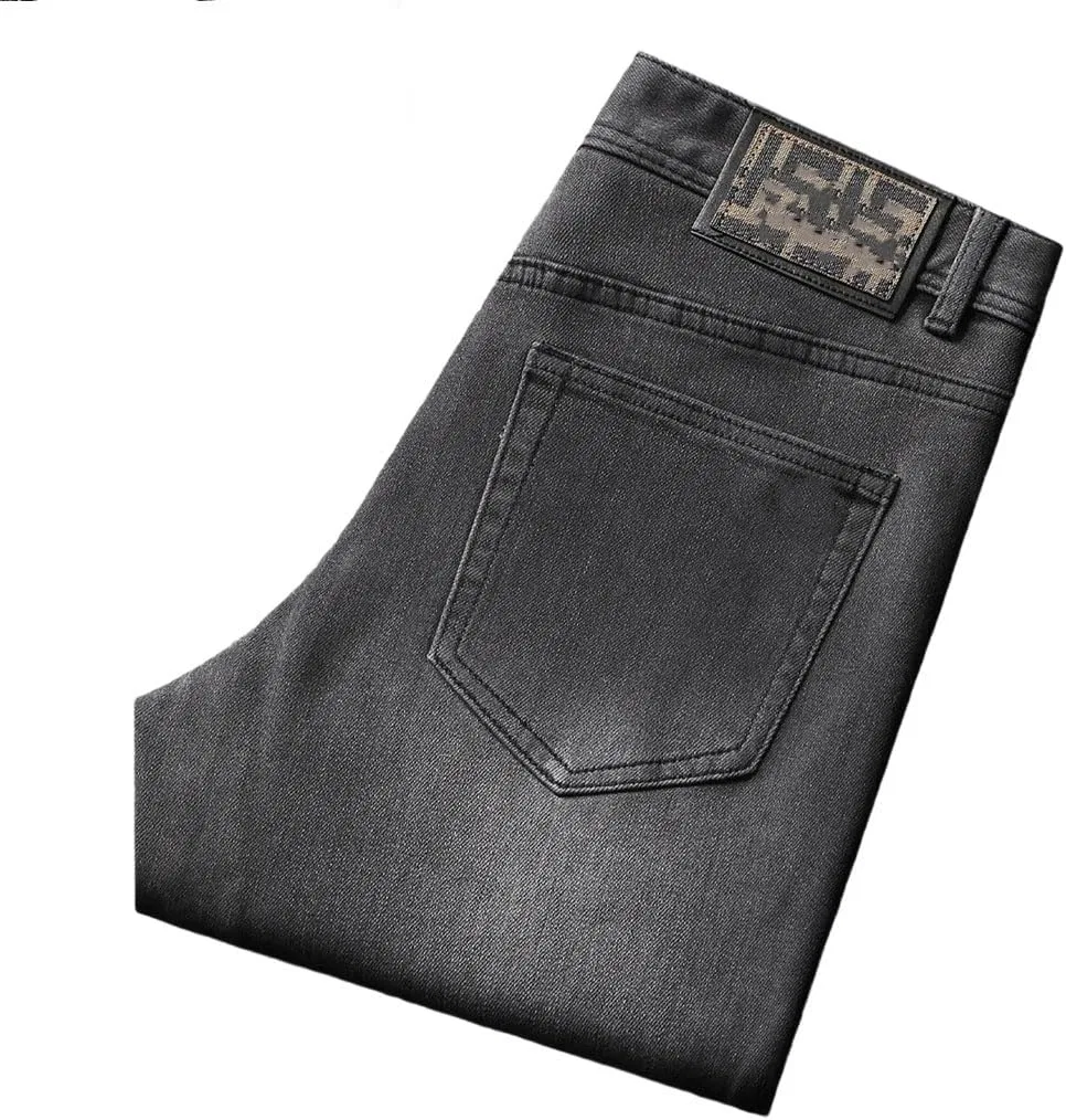Джинсы прямые Slim Fit серый