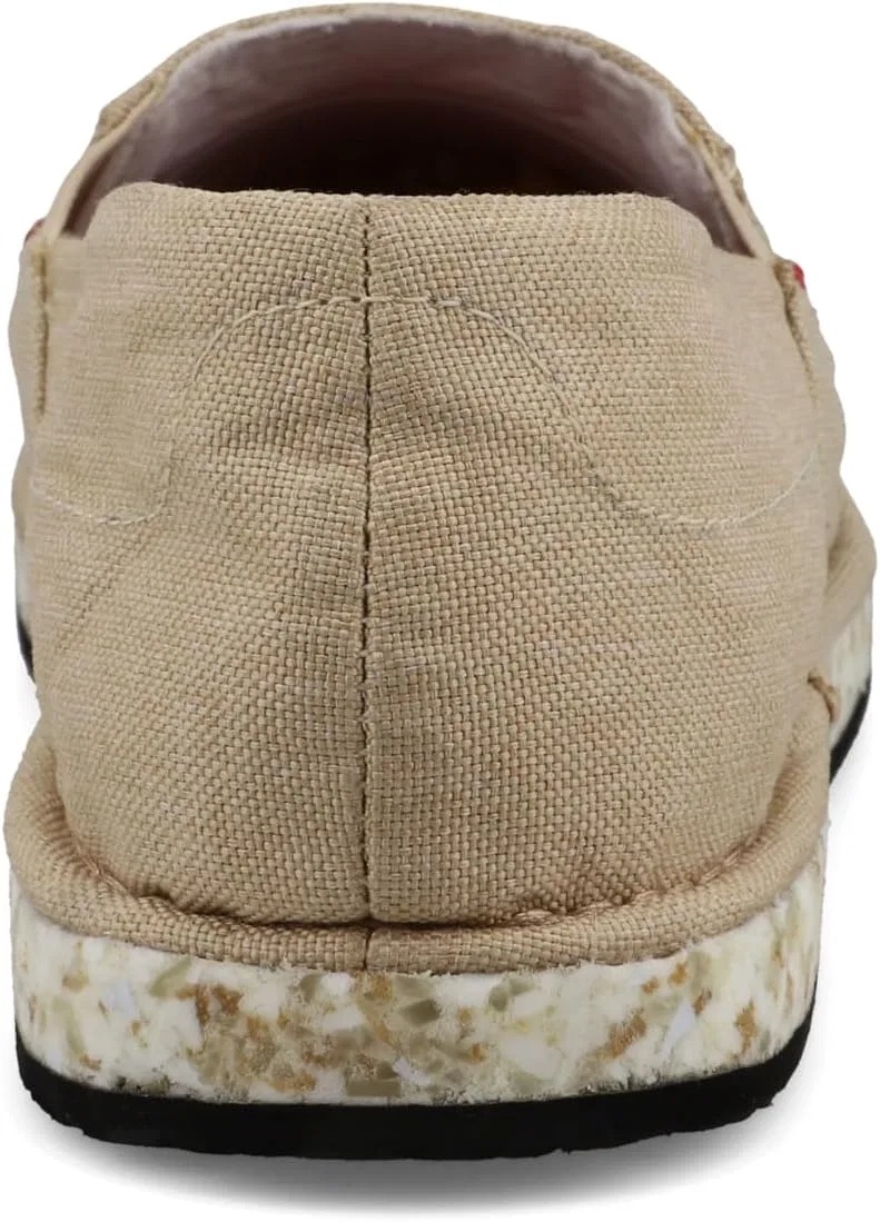 Мужские круглые домашние туфли Twisted X, Cream Linen — фото 3