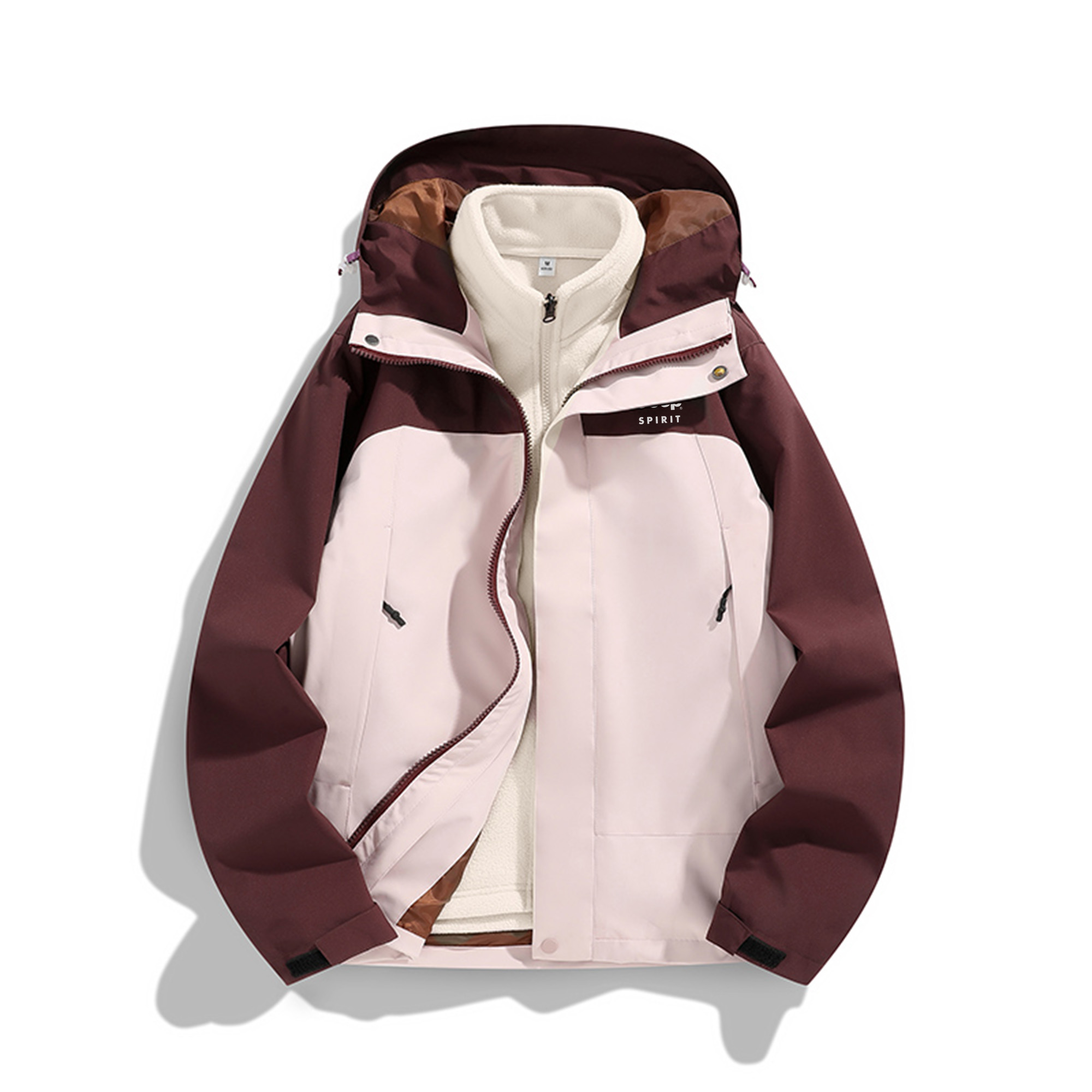 

JEEP SPIRIT Ветровка Unisex, Burgundy-Lotus Mist Pink (3-in-1)