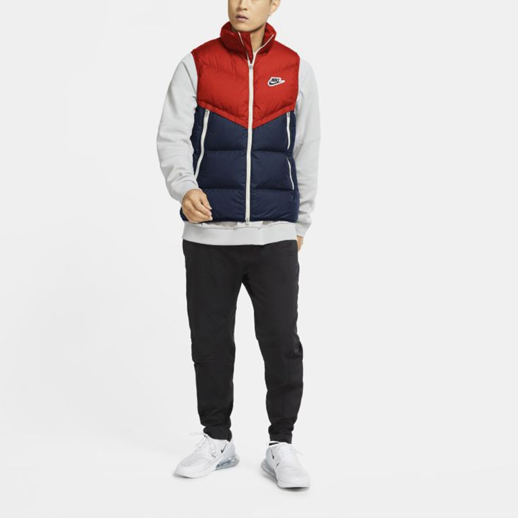 Nike Мужская сине-красная пуховая жилетка, Blue Red — фото 4