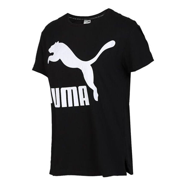 

Футболка classics logo tee running short sleeve tee black Puma, черный