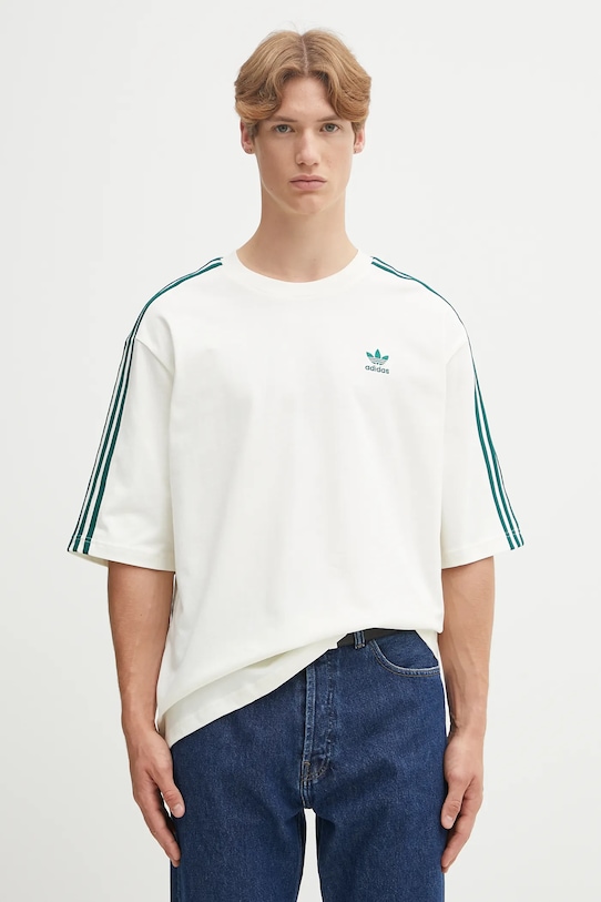 

Футболка oversize Tee из хлопка Adidas Originals, бежевый