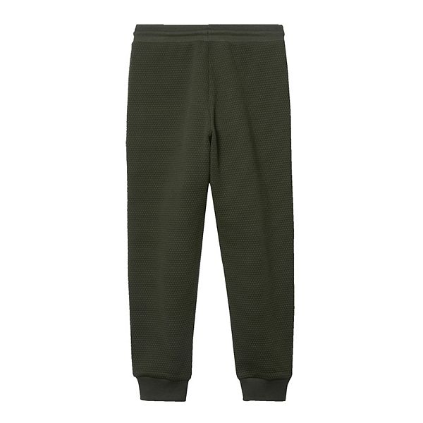 Детские джоггеры с текстурой колена iron knee Lands' End, Midnight Olive — фото 2