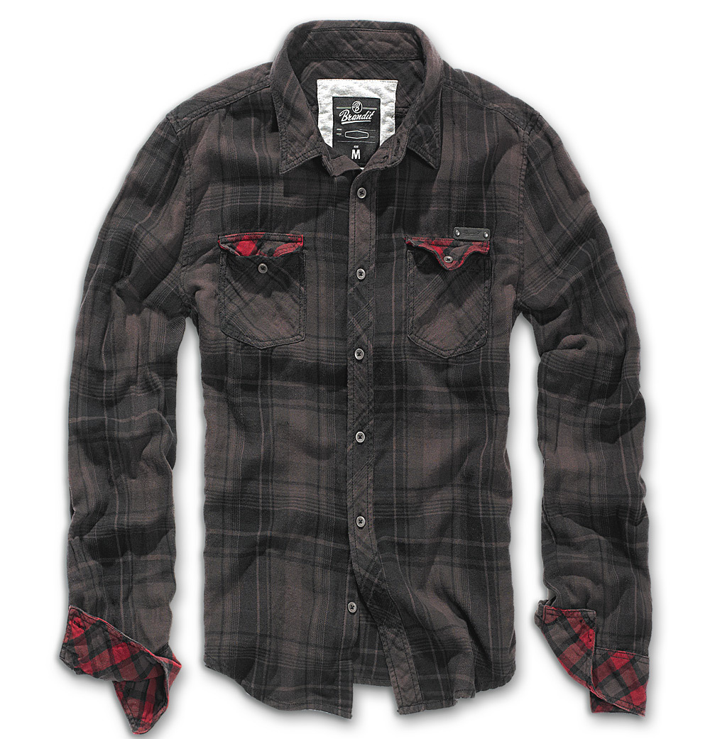 

Рубашка Brandit Duncan Shirt, цвет Black/Brown