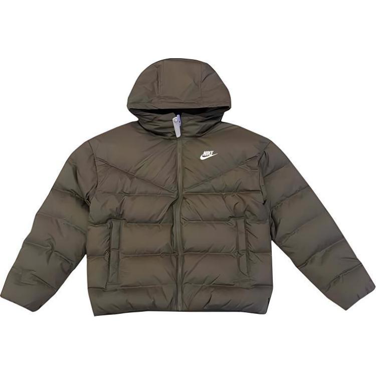 Nike Женский пуховик и пальто оливковый темно-зеленый, Olive Dark Green — фото 2