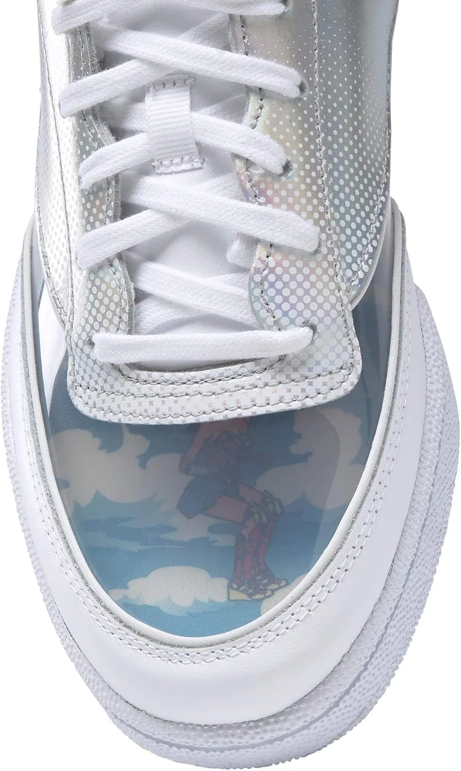 Кроссовки Wonder Woman Collection Reebok Club C Bulc, белый/серебристый металлик/белый — фото 3
