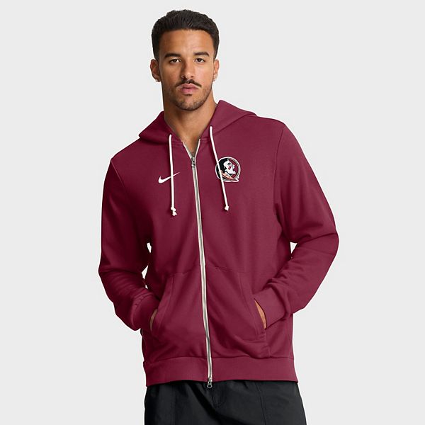 Мужская толстовка garnet florida state seminoles 2025 sideline standard issue dri-fit с молнией Nike — фото 2