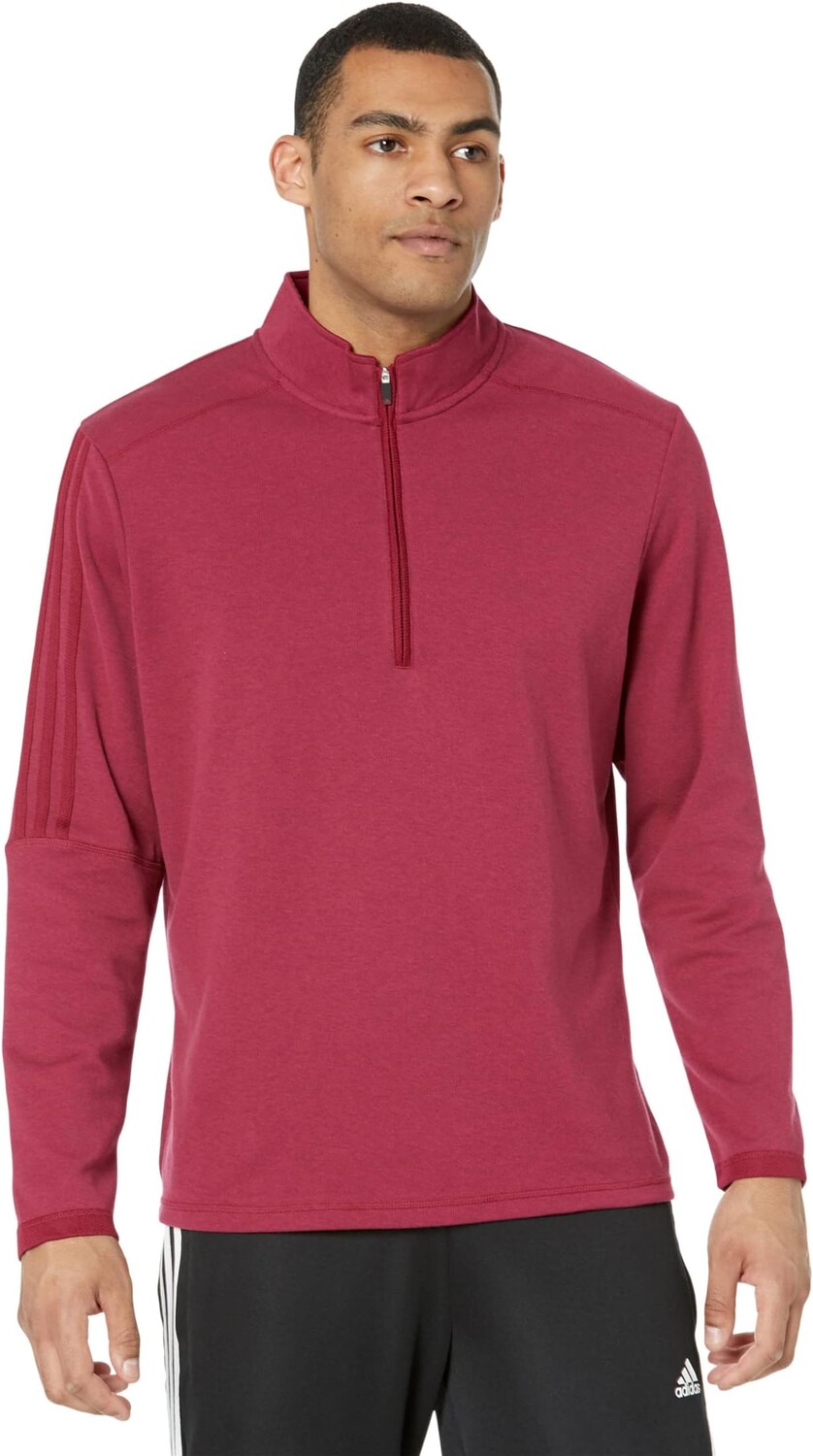 

Пуловер Adidas 3-Stripes 1/4 Zip Pullover, цвет Legacy Burgundy Melange