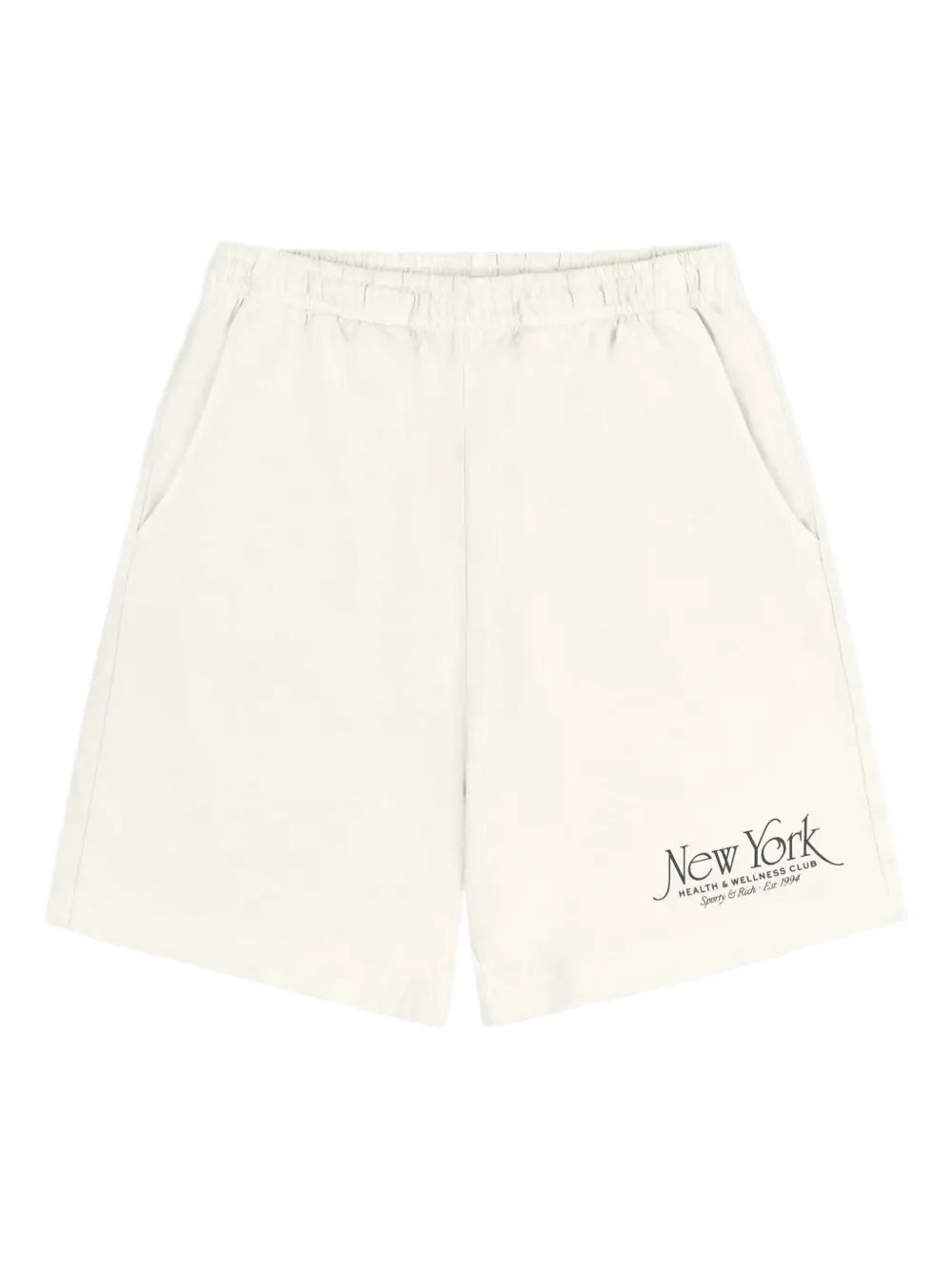 

Шорты с эластичным поясом и логотипом Sporty & Rich, бежевый