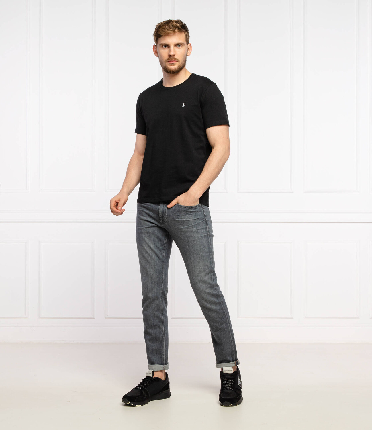 Футболка POLO RALPH LAUREN regular fit, черный — фото 2