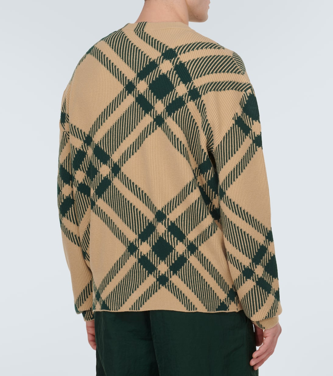 Кардиган Burberry Check из смесовой шерсти, Flax Ip Check — фото 4