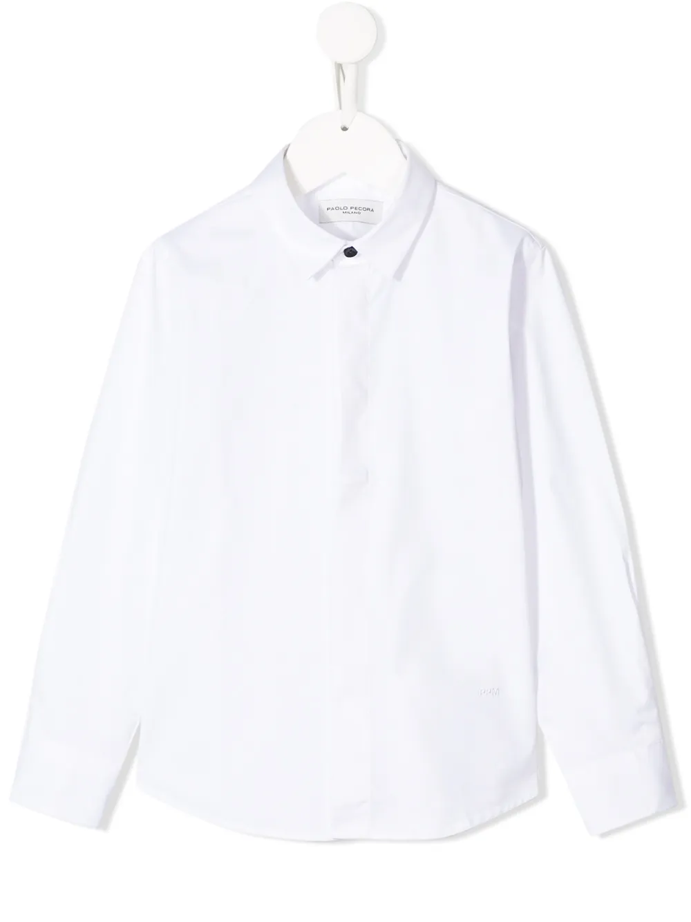 

Однотонная рубашка с длинными рукавами Paolo Pecora Kids, белый