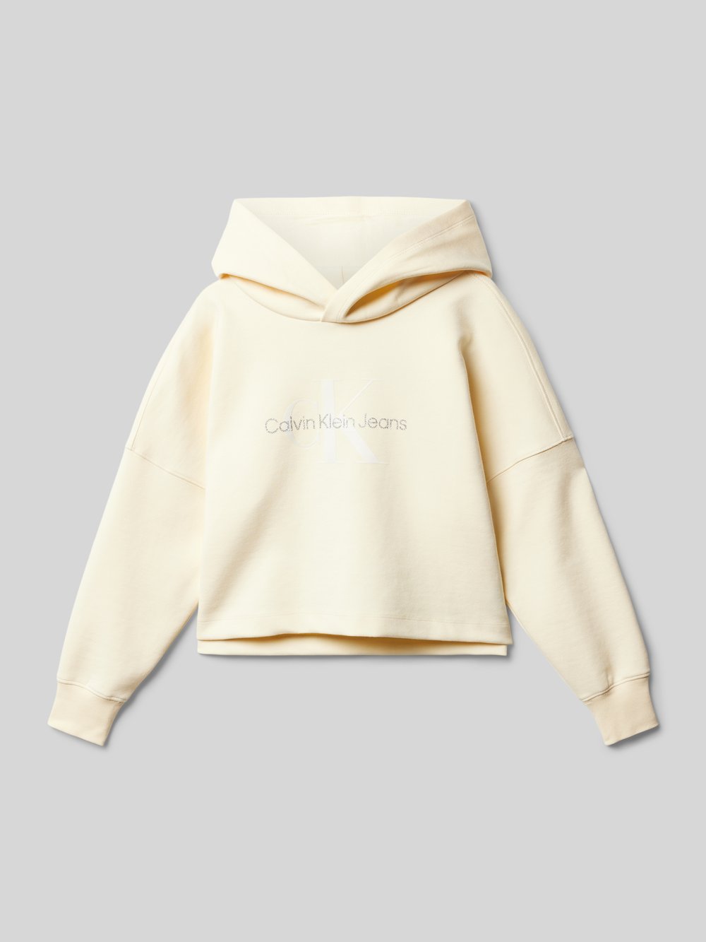 

Толстовка с капюшоном и этикеткой, модель «SWIRL» Calvin Klein Jeans, песочный