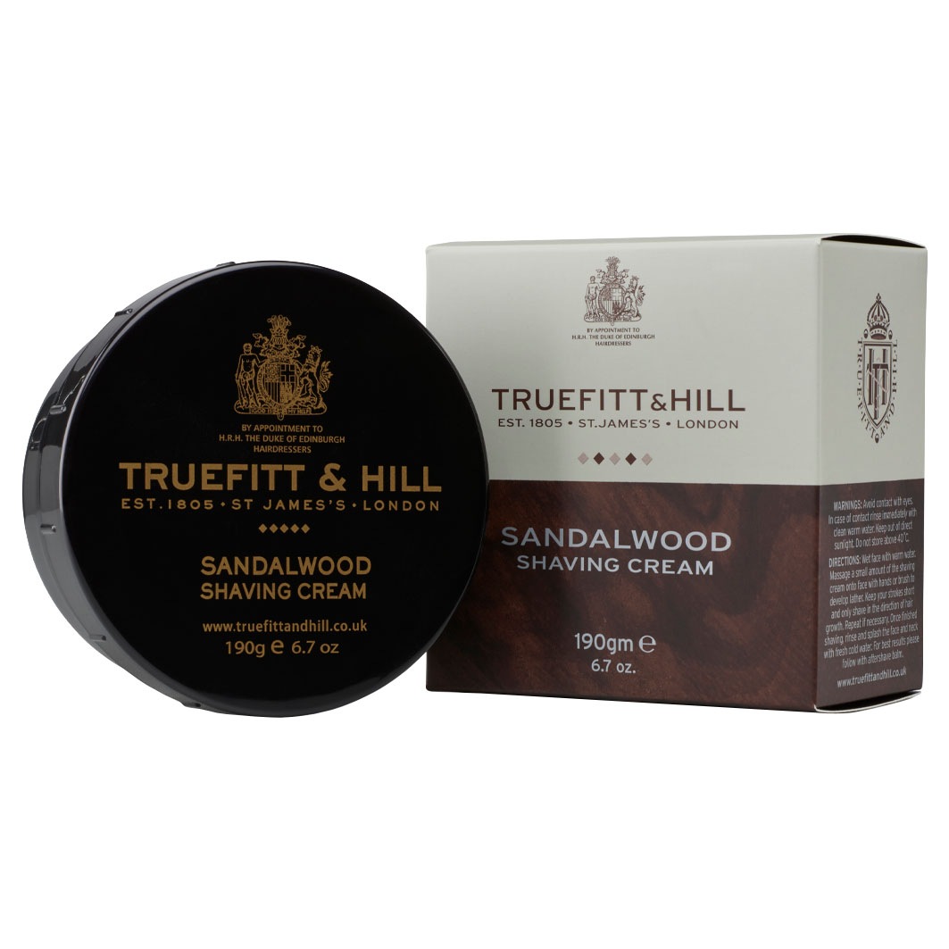 Крем для бритья sandalwood shaving cream bowl Truefitt Hill, вес 190 гр. — фото 2