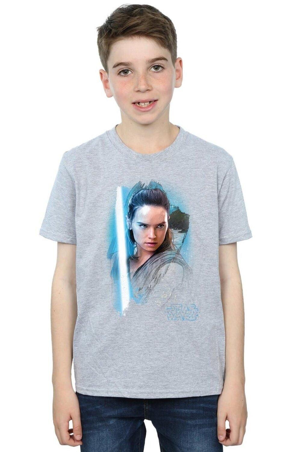

Матовая футболка «Последний джедай Рей» Star Wars, серый