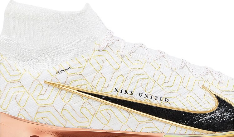 Кроссовки Zoom Mercurial Superfly 9 Elite FG 'United Golden Pack', белый — фото 2