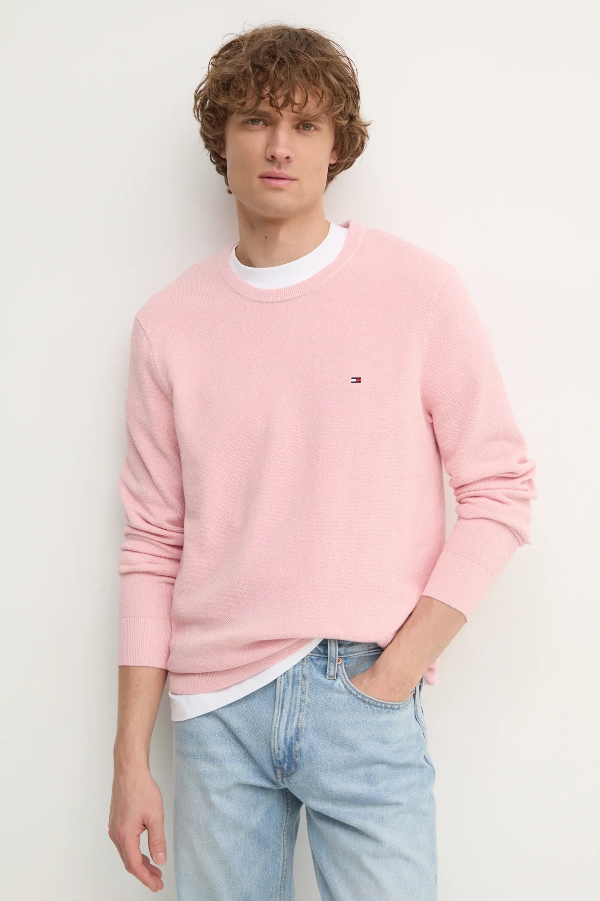 

Хлопковый свитер Tommy Hilfiger, розовый