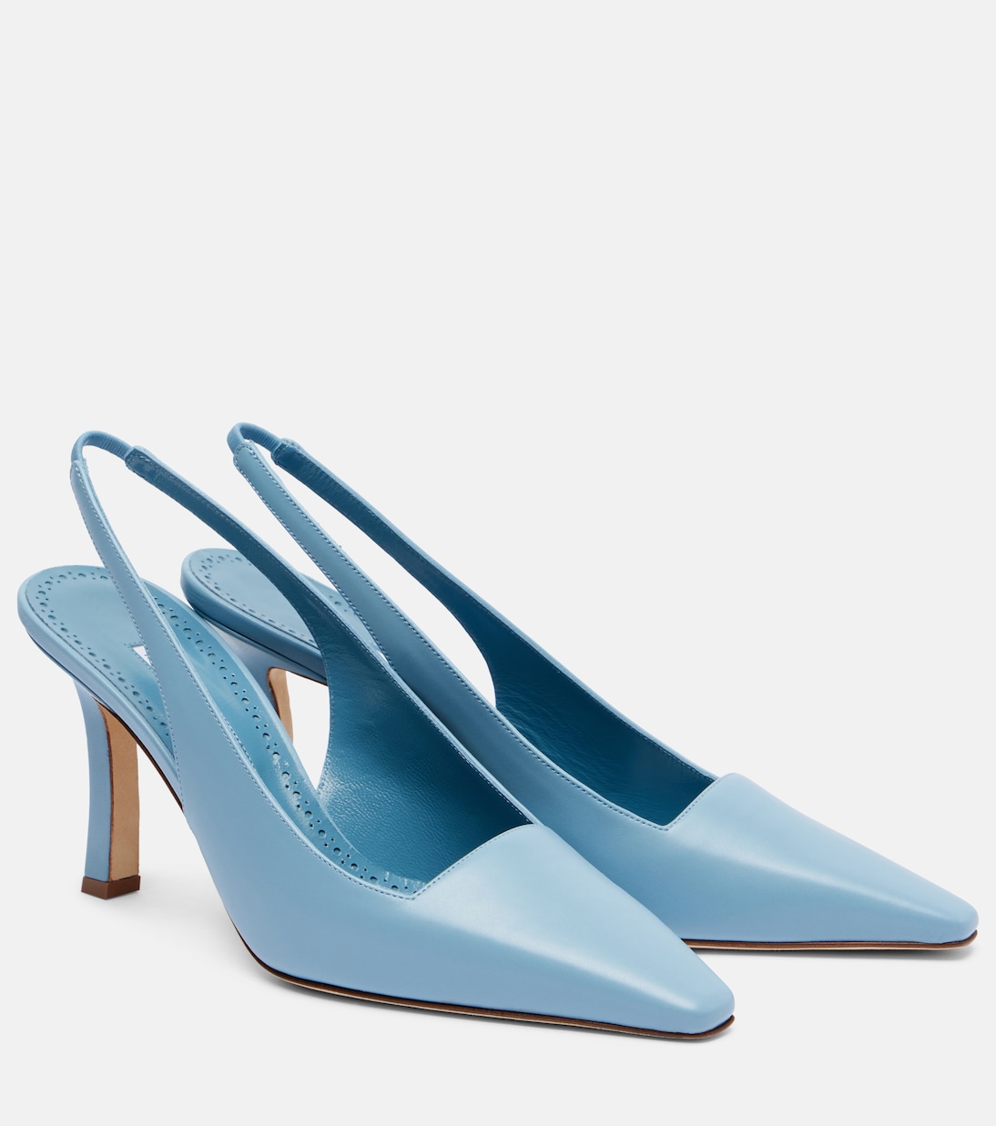 Кожаные туфли-лодочки Moirasli на ремешке Manolo Blahnik, 4241 Mblu