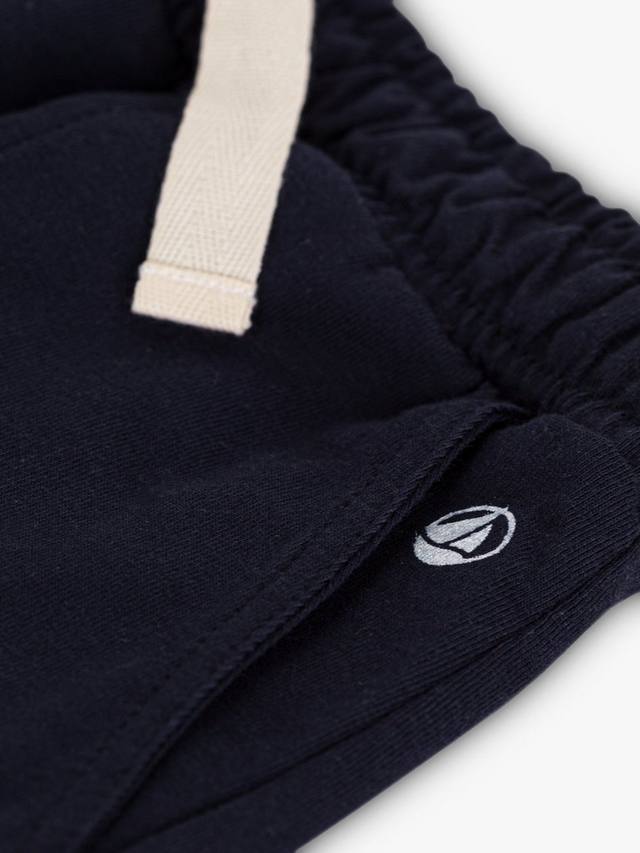 Детские хлопковые шорты с карманами и кулиской Petit Bateau, Smoke — фото 3