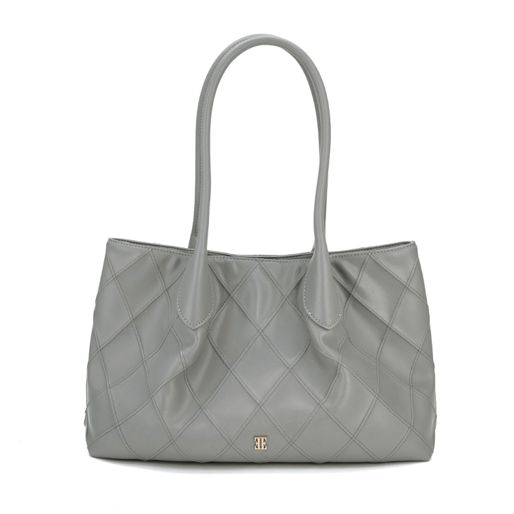 

ELLE Сумка-тоут из коровьей кожи, женская наплечная сумка Black/Gray